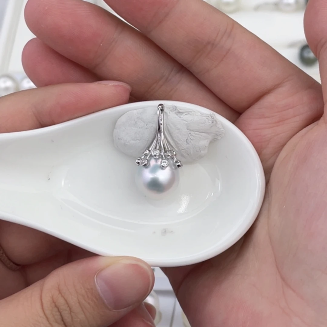 未镶嵌海水珍珠澳白吊坠12m m
