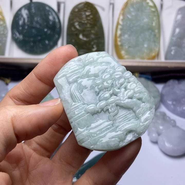 翡翠未镶嵌挂件翡翠