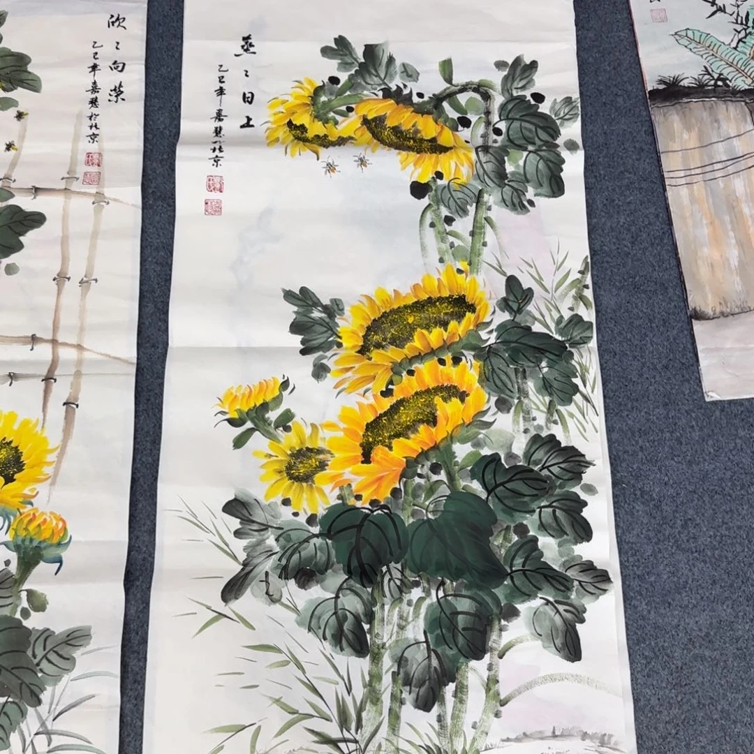 国画尺寸50X100手绘作品