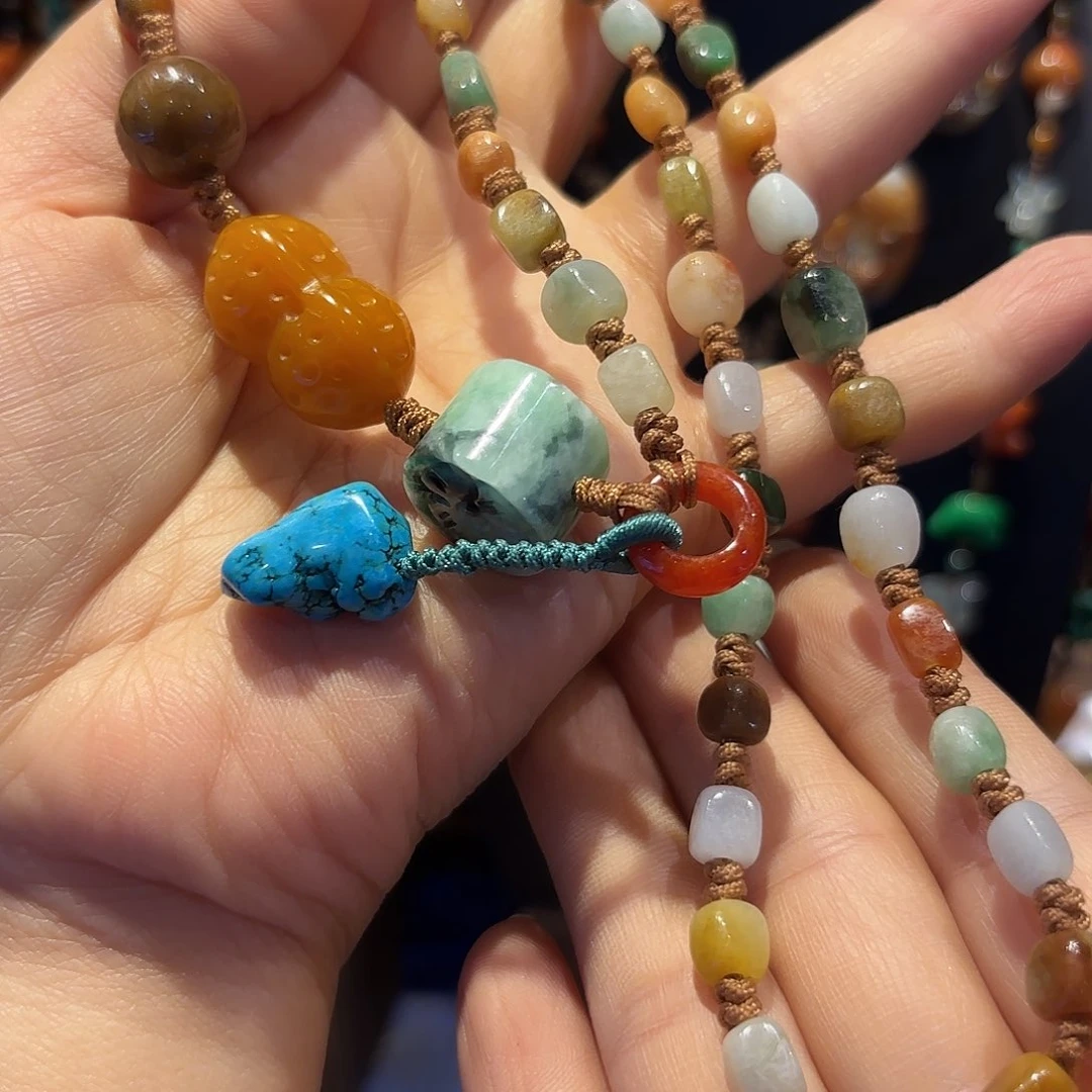 翡翠未镶嵌颈饰原创