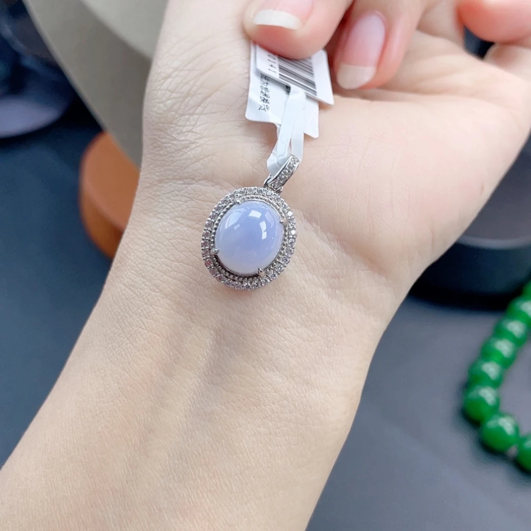 【闪购商品】翡翠颈饰银S925镶嵌16号 紫翡