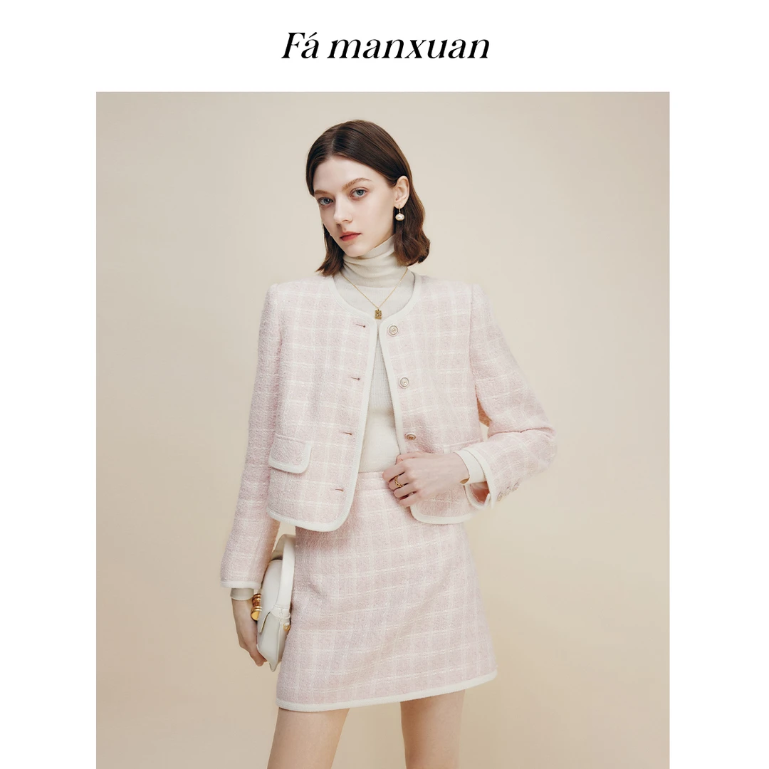 【达人专属】法曼萱法式小香风短款外套女2025新款小个子上衣