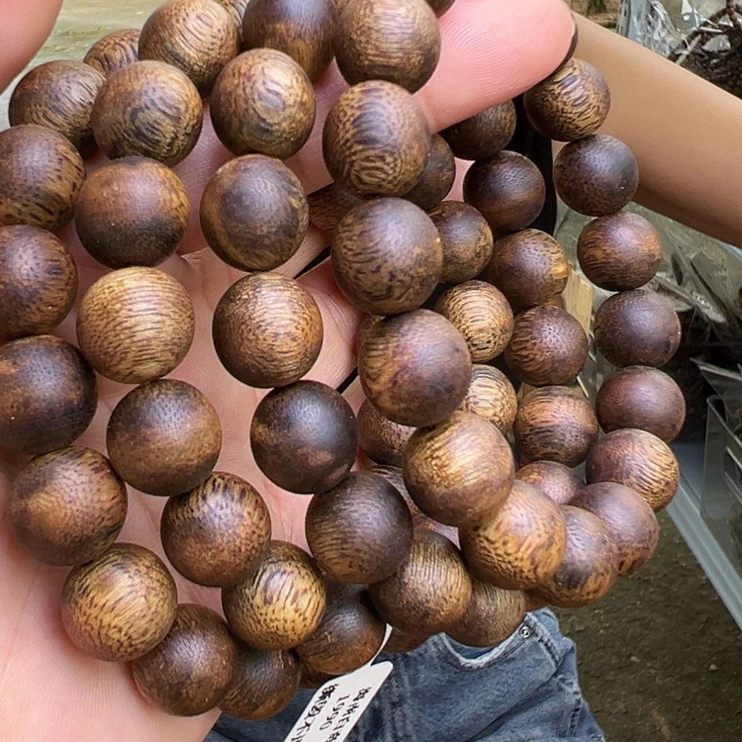 手串沉香海南莺歌绿奇楠流油王高货单圈多样性发其一1.2