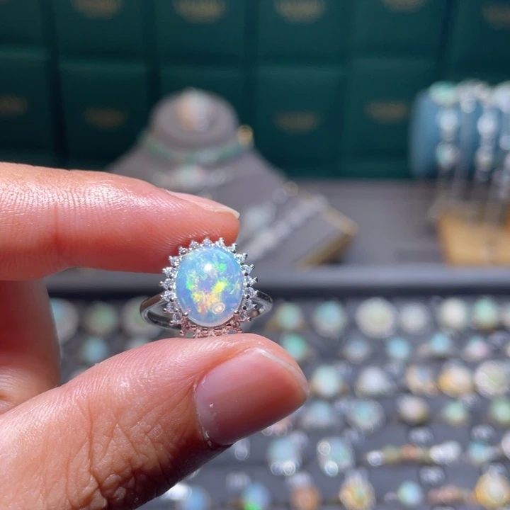 欧泊银S925镶嵌戒指）m**a