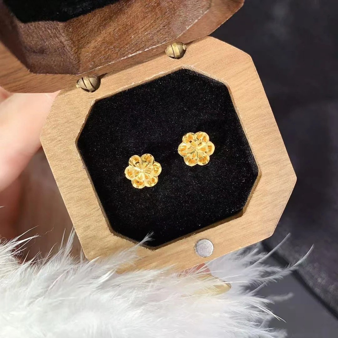 【伟新源】足金999  5G工艺 花花直针螺丝2.01克