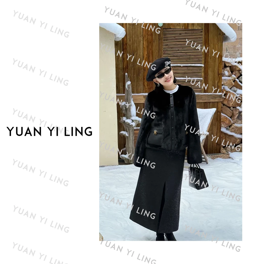 袁艺灵【万年】Savoir Rever典藏工艺展宝嘉美本黑进口水貂皮草外套