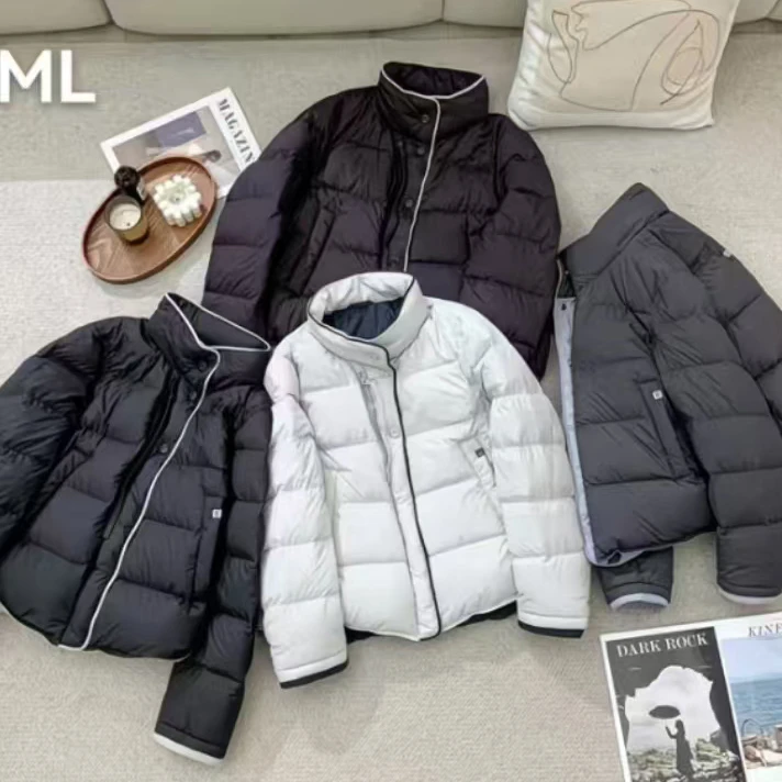 立领简约设计感短款羽绒服女款