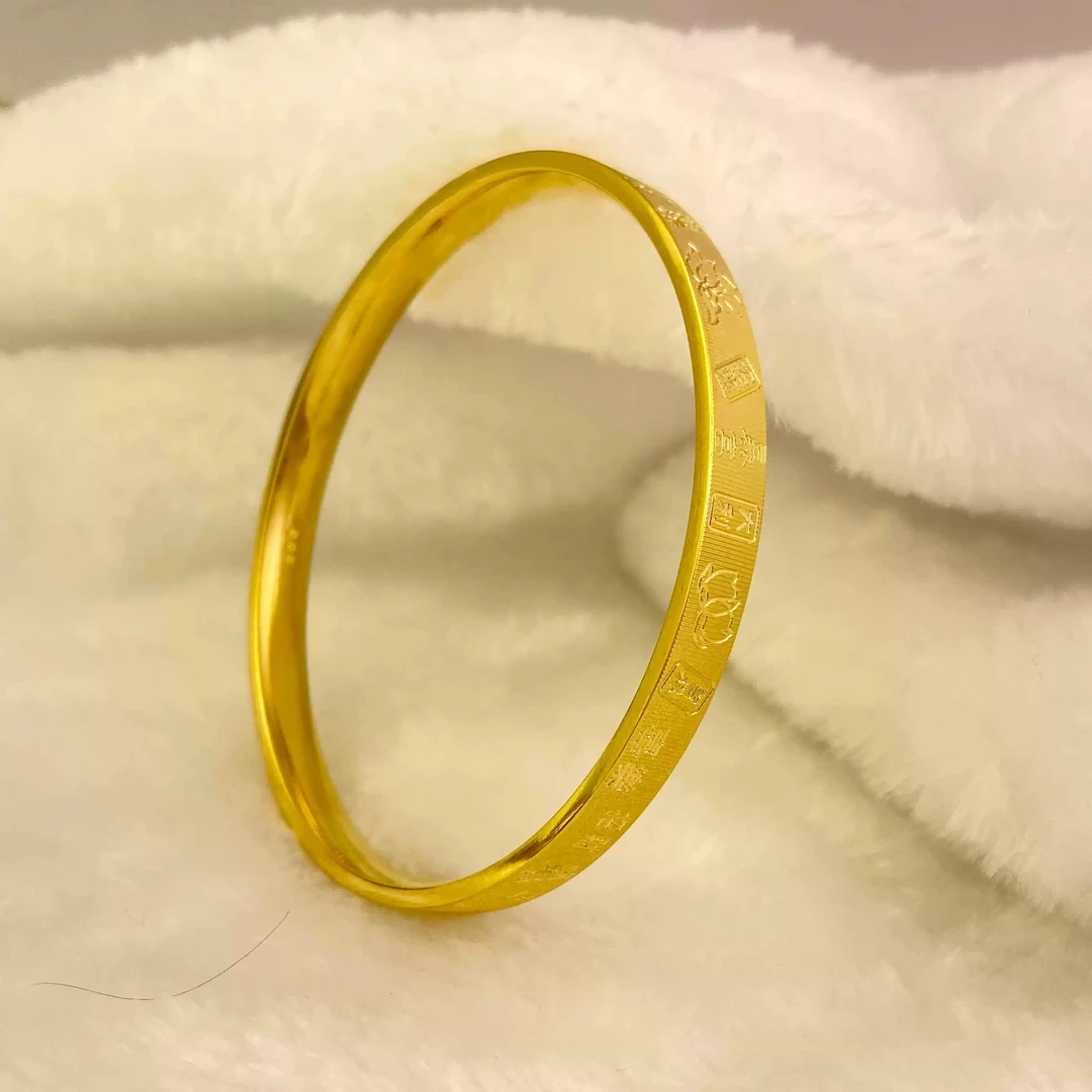 合金手镯 精工吉言手镯暴富八方来财纳福男女简约气质手环