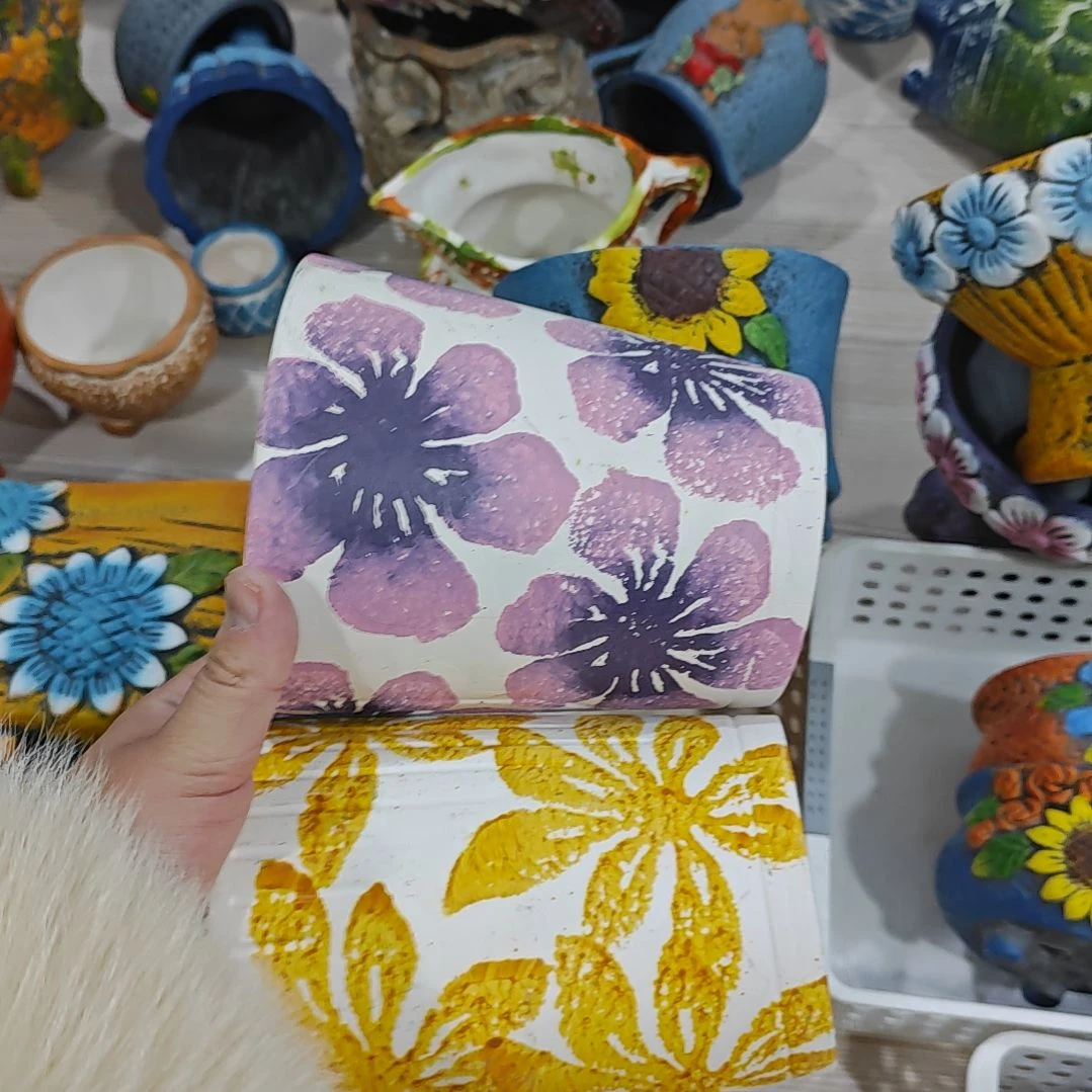 红陶吸水透气的白陶花盆凑满12发货