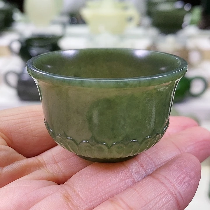 未镶嵌和田玉挂件茶杯30ml