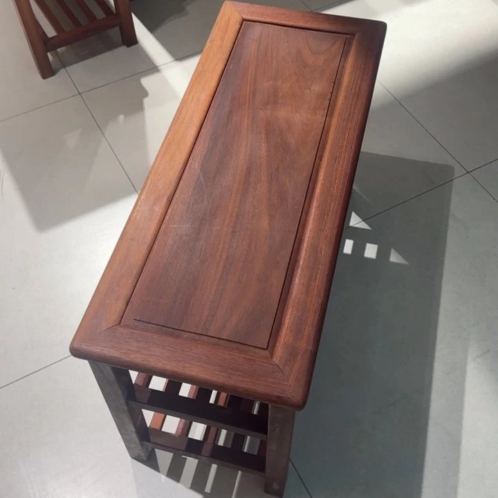 花梨木类端景台红花梨中号换鞋凳需自提