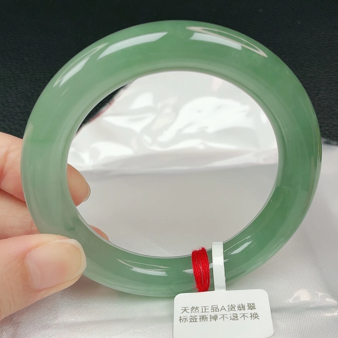翡翠手镯未镶嵌25号圆条53  19-231