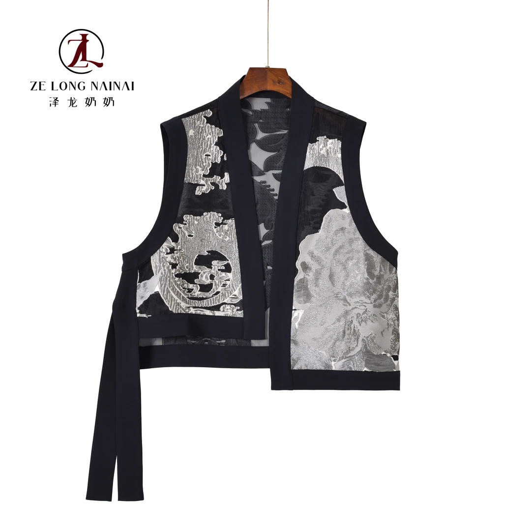 28031新款春夏休闲复古宽松短马甲