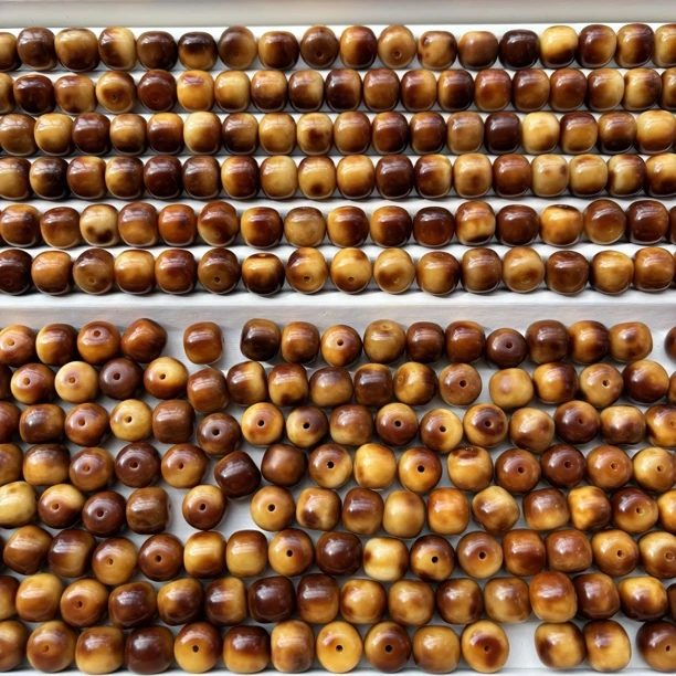 卡14 深虎皮桶珠 精品菩提根散珠手串