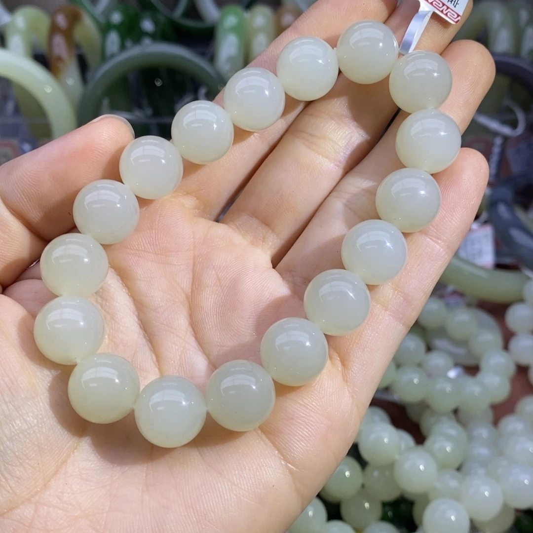 和田玉未镶嵌手串卡12