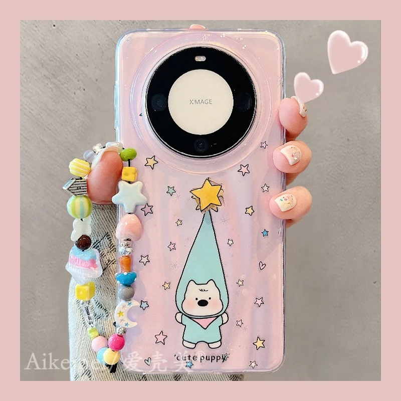 适用华为mate70pro+手机壳可爱卡通Mate60pro长帽Kitty猫旋转星星