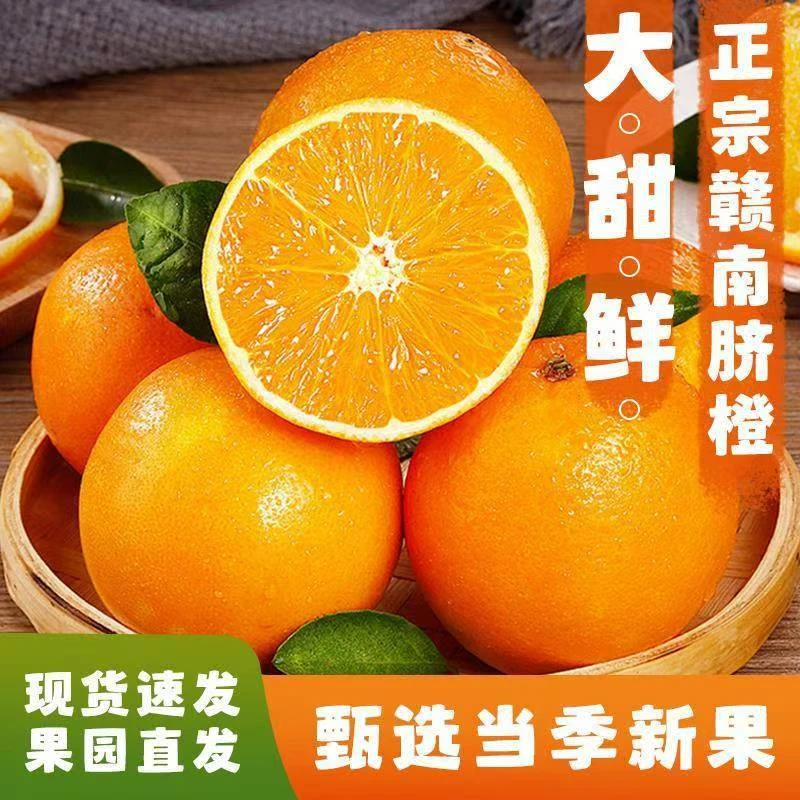 正宗赣南脐橙新鲜橙子皮薄香甜多汁手剥橙原产地直发5斤10斤包邮