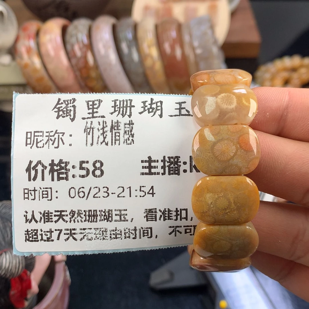 【闪购商品】硅化珊瑚（珊瑚玉）未镶嵌颈饰竹**感