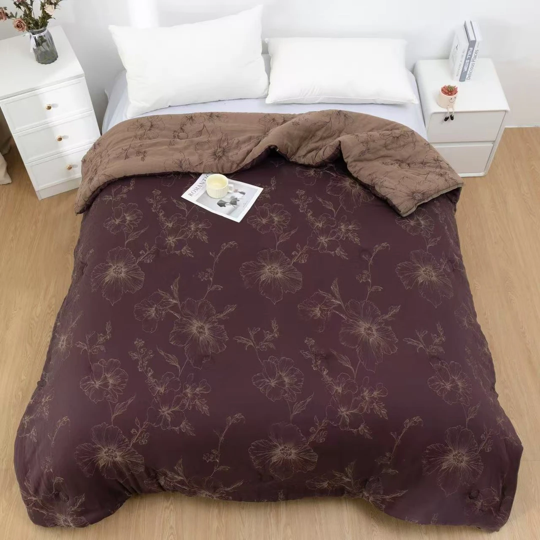 （沉香）200cm*230cm 高端双层纱纯棉柔软保暖可机洗秋冬被