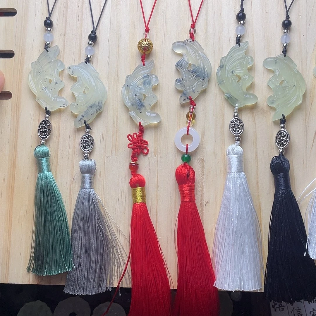 蛇纹石玉未镶嵌双鱼福利价