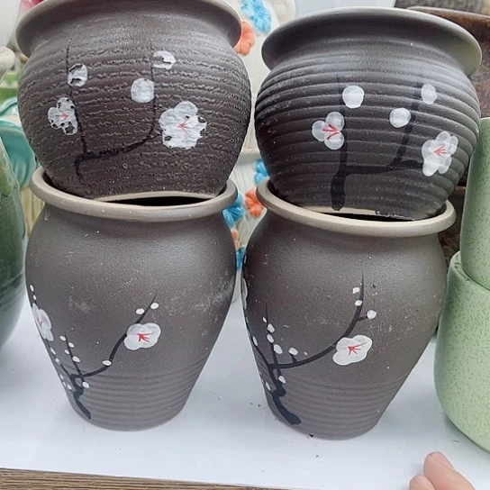 多肉绿植陶瓷花盆9.9包邮，有空