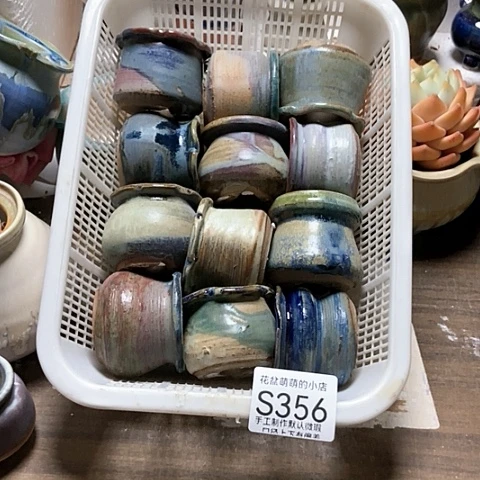 紫砂花盆356微瑕品口径3到4左右