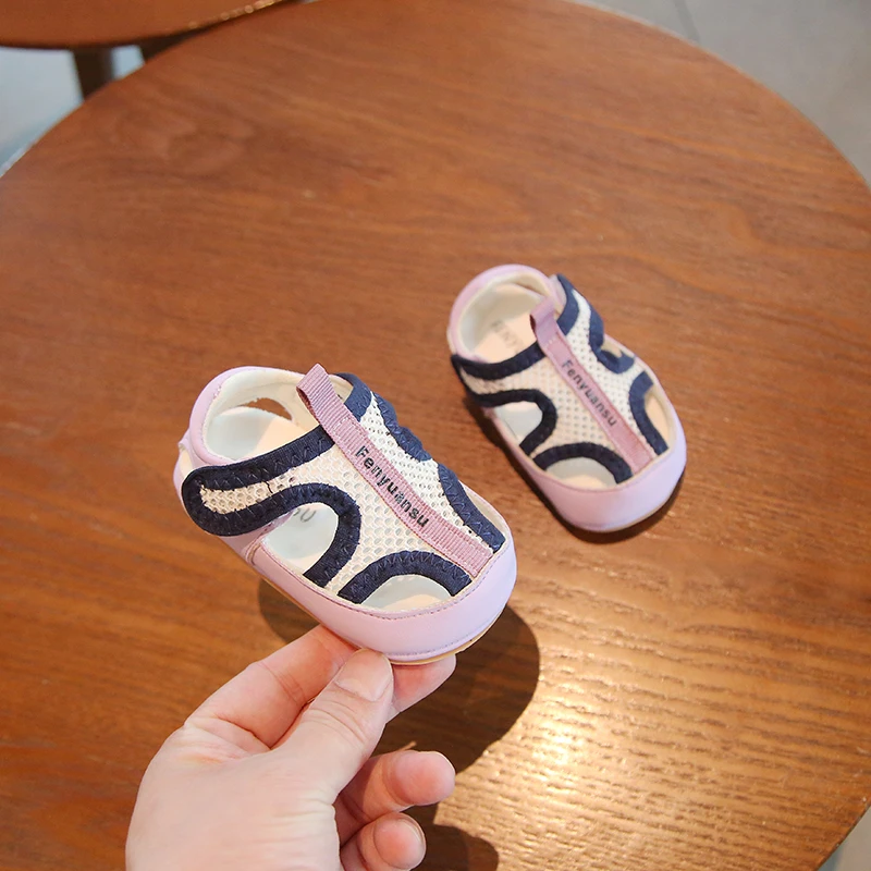 2025夏季新款一岁男宝宝凉鞋网面6到12个月婴儿学步鞋婴幼儿鞋女8