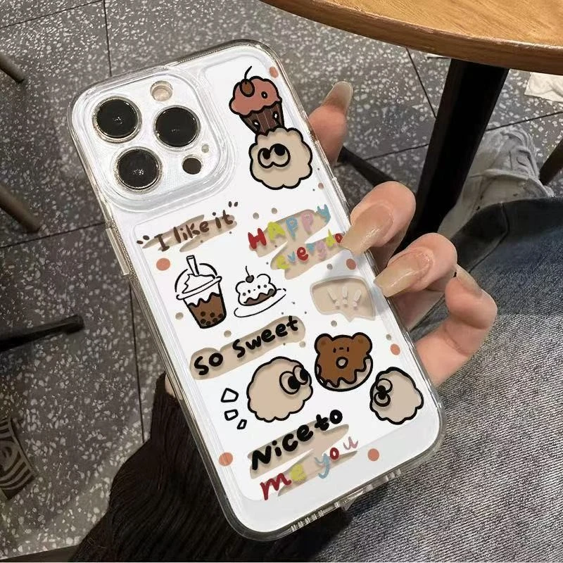 奶茶适用苹果16PROMAX手机壳iPhone15创新款苹果14/13/12/1女