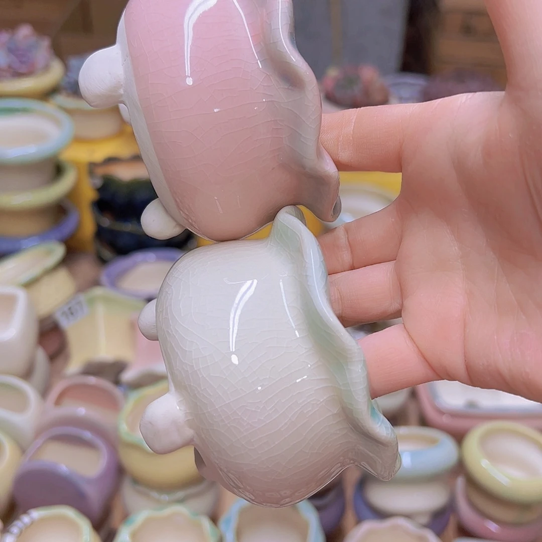 红陶陶瓷花盆当场满12包邮