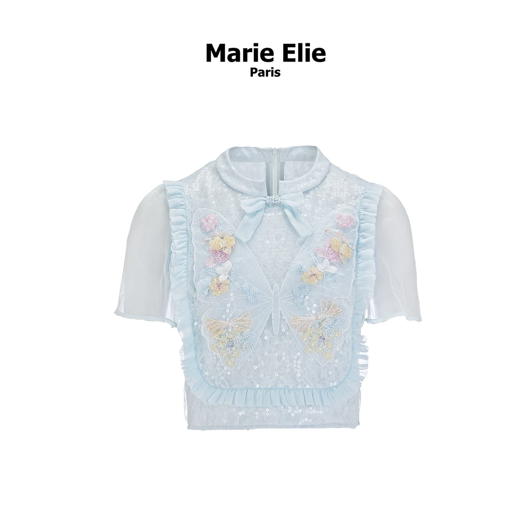【宠粉专属】Marie Elie【岚烟蝴蝶】新款钉珠上衣EAF22D01350