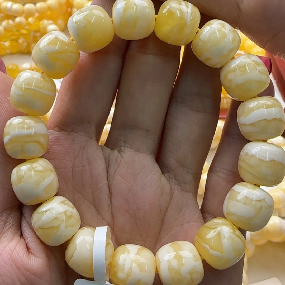 琥珀未镶嵌手链蜜蜡手串