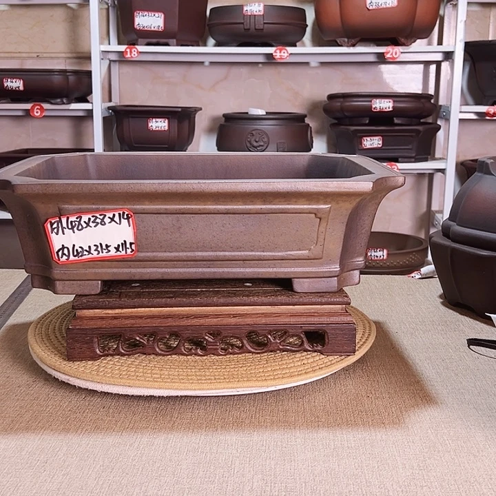 紫砂花盆，紫砂花盆