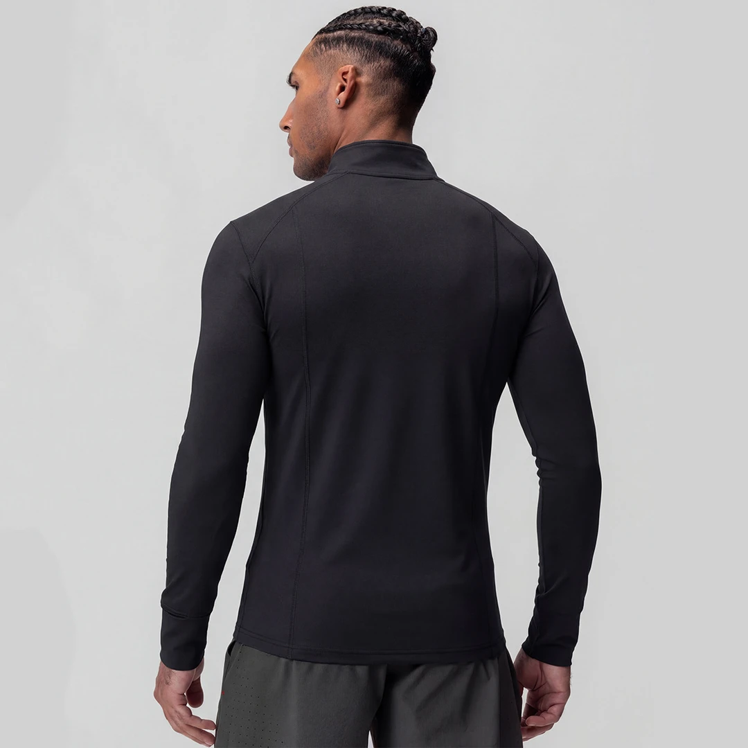 跑之友26款男款高弹加绒运动外套保暖修身拉链训练跑步上衣