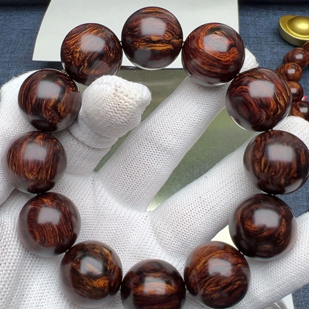 木飞*海南红降花梨公2.0黑金满火焰水水纹超一档