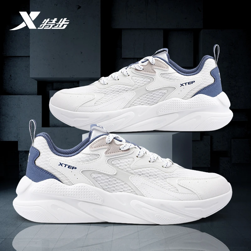 特步男鞋休闲鞋夏季新款透气网面老爹鞋轻便百搭潮鞋学生运动鞋子
