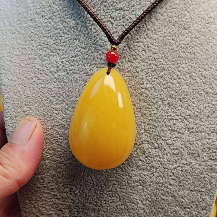 蜜蜡未镶嵌吊坠(赠链)