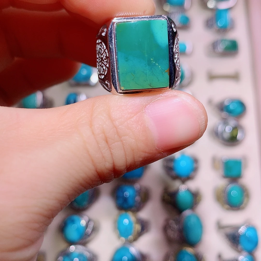 绿松石银S925镶嵌颈饰