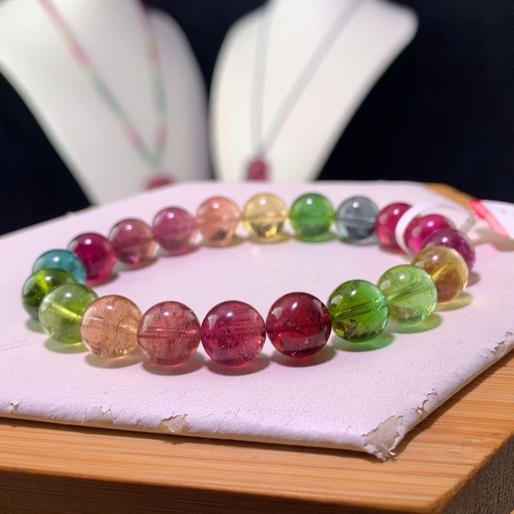 双色碧玺手链未镶嵌