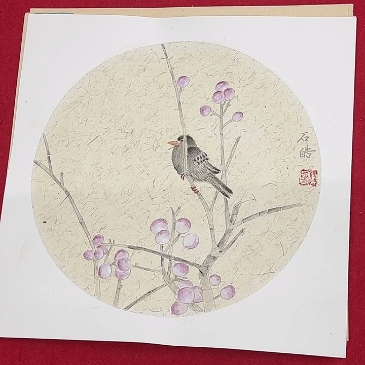 国画花鸟等图案为一体