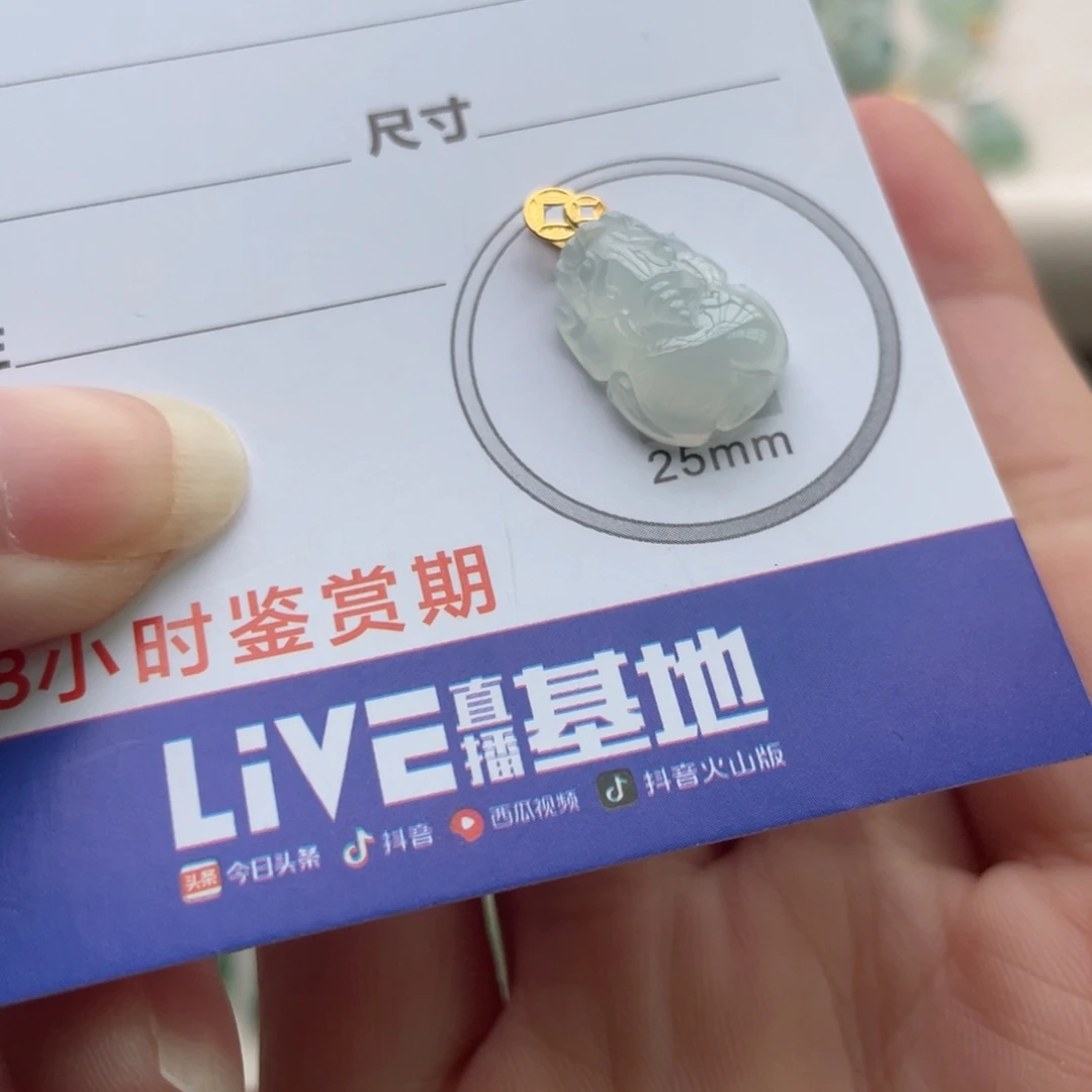 翡翠未镶嵌颈饰金扣小貔貅
