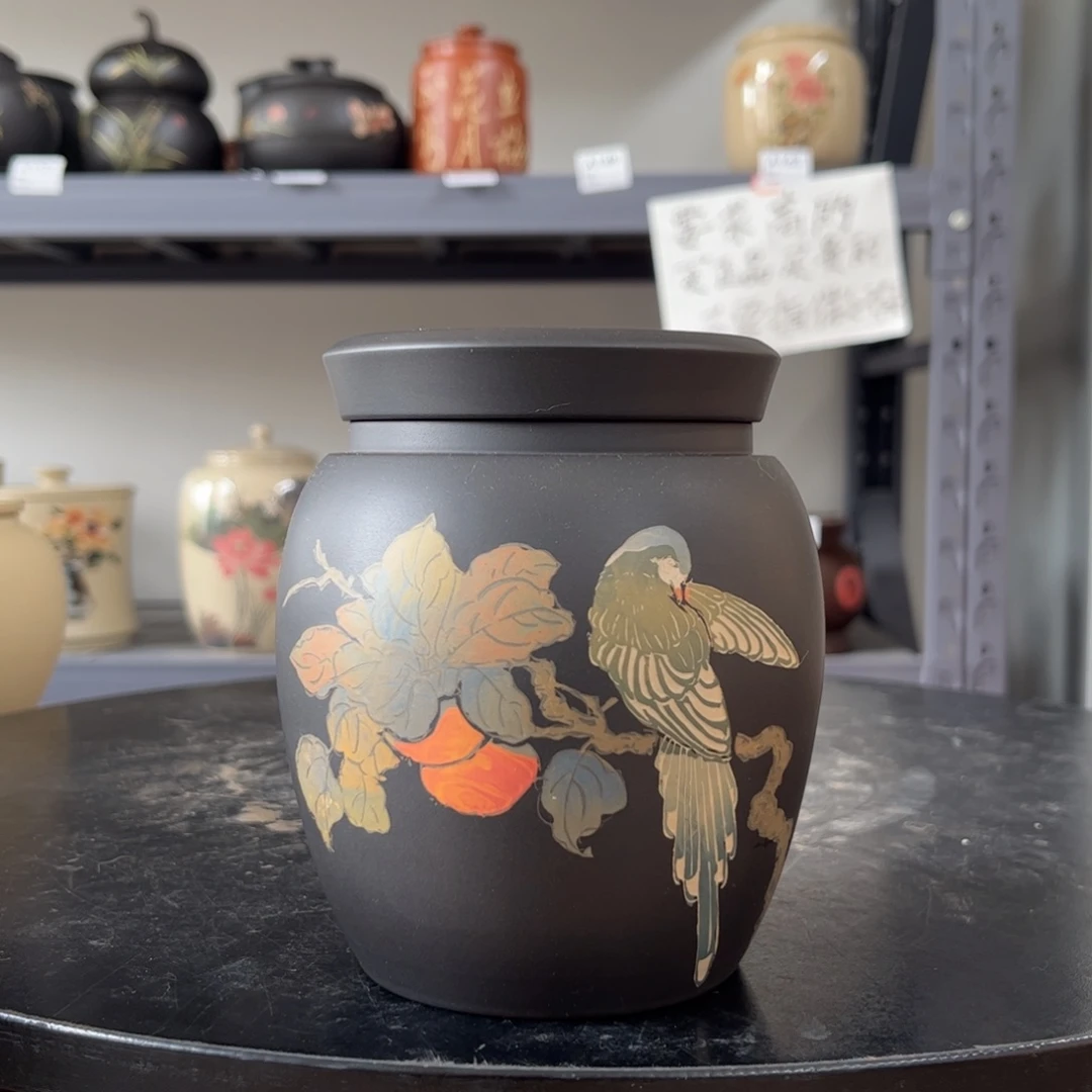 红泥哑光存茶罐醒茶罐73