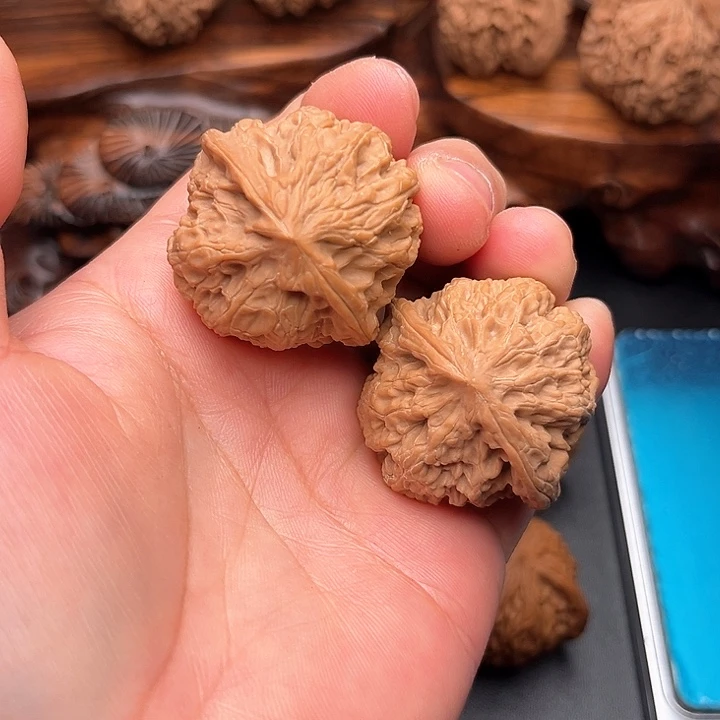 桃核把件核桃野牛38