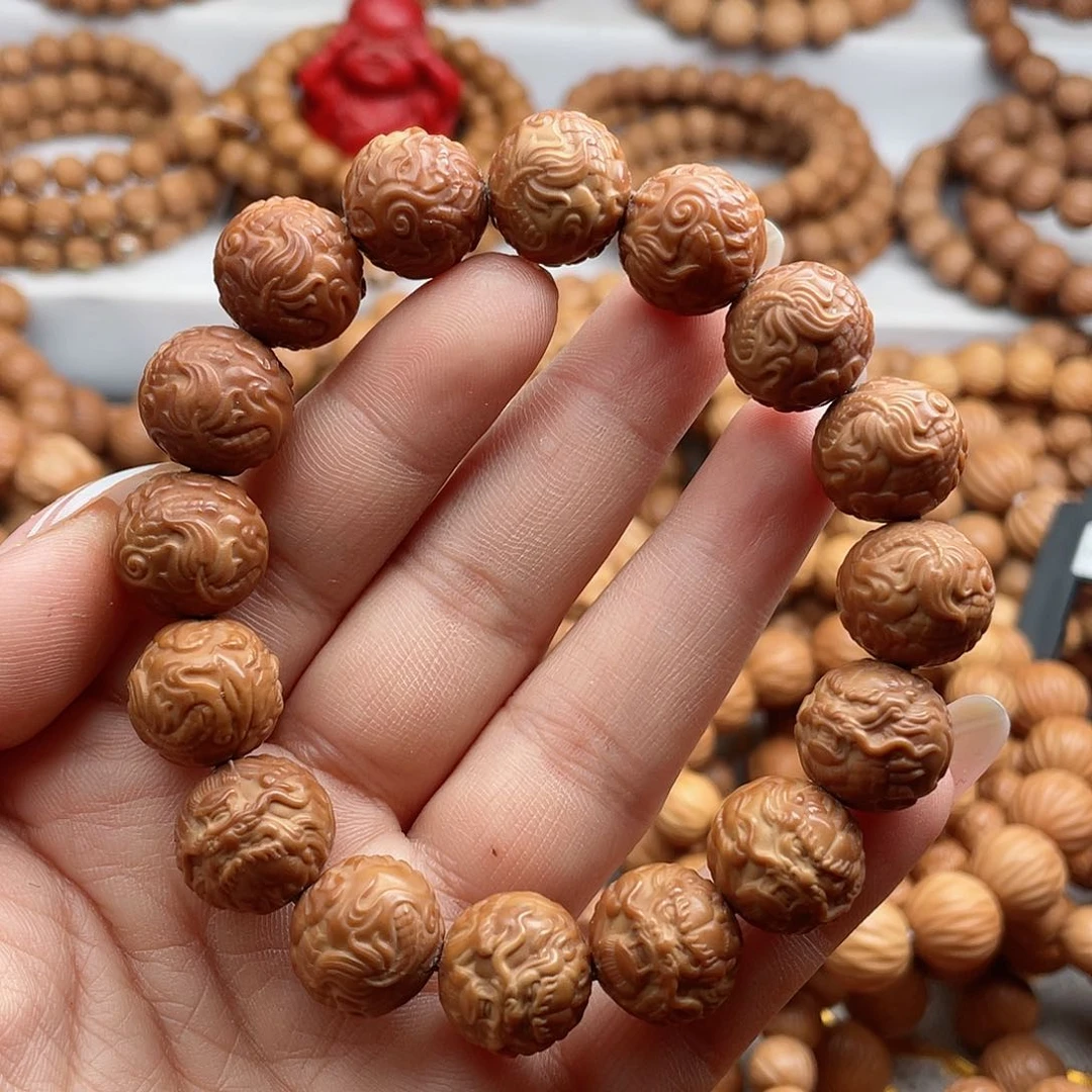 猴头核桃吊坠15+开运龙珠微瑕