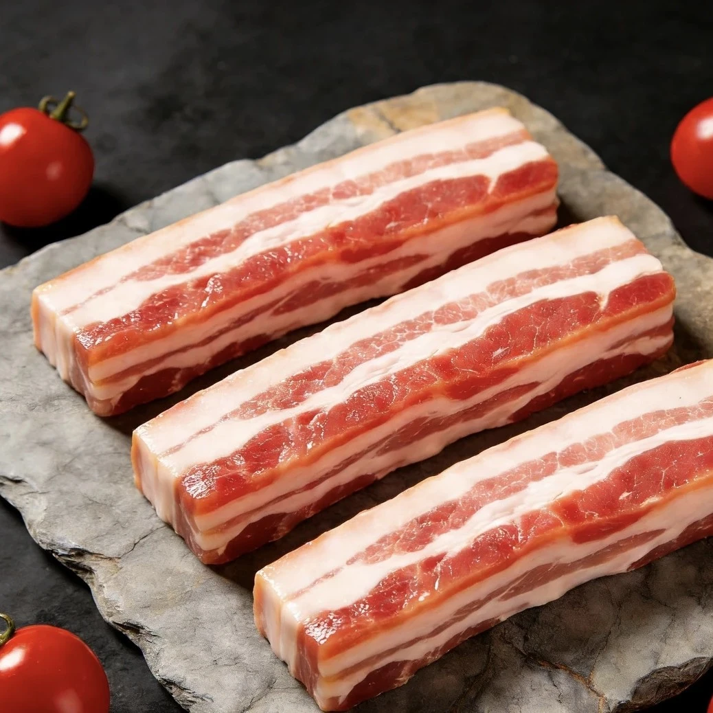 （粮食喂养）乐老根山黑猪带皮五花肉 6斤