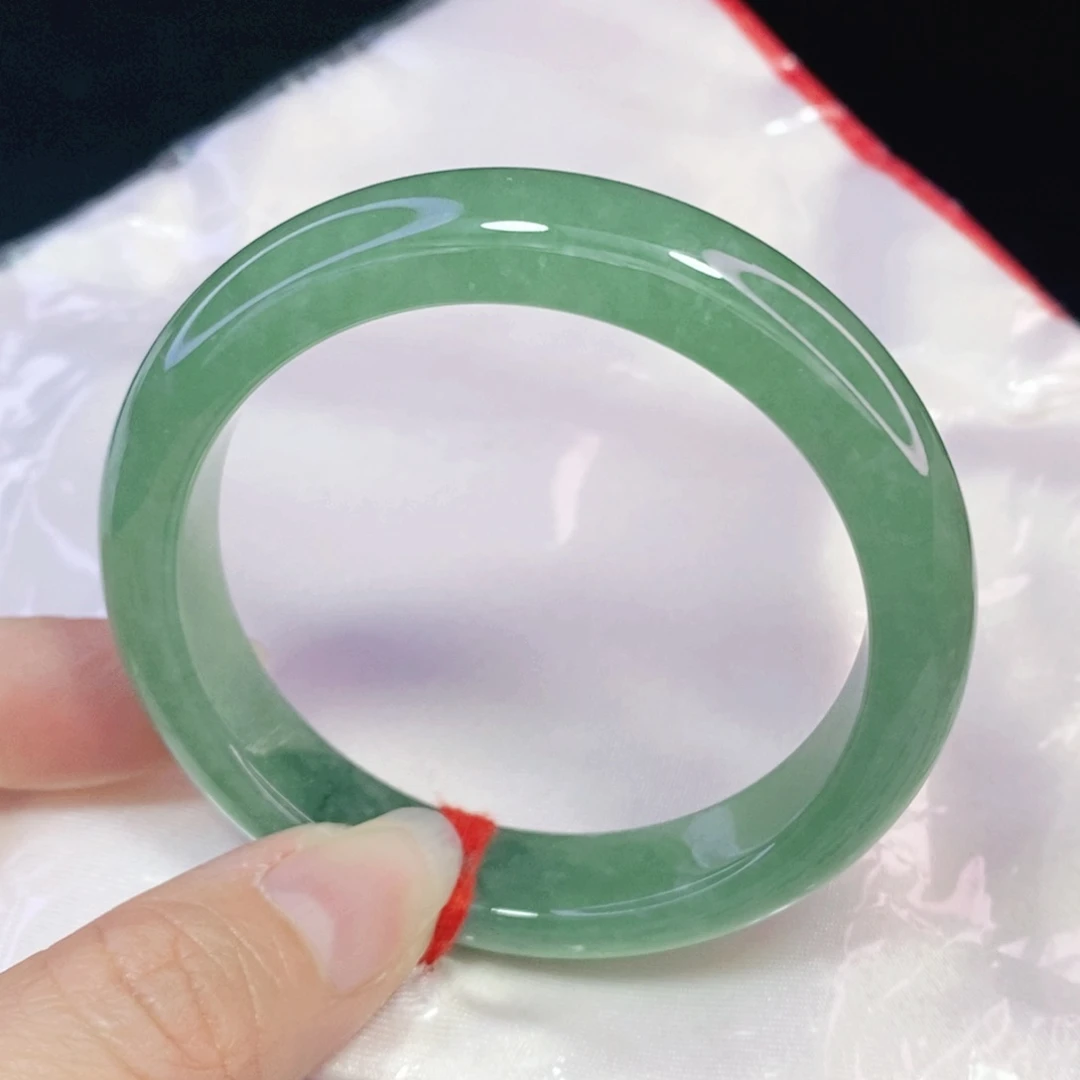 未镶嵌手镯翡翠53.6正圈