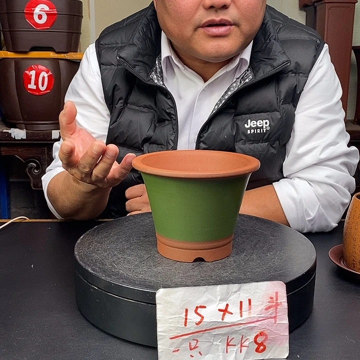 紫砂花盆货号一只KK8