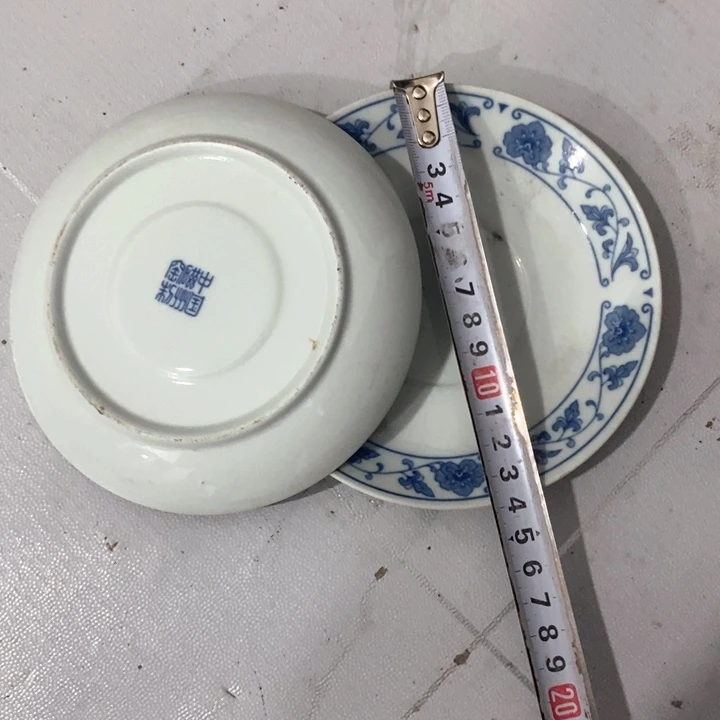 瓷片四厂翡翠瓷碟子一对
