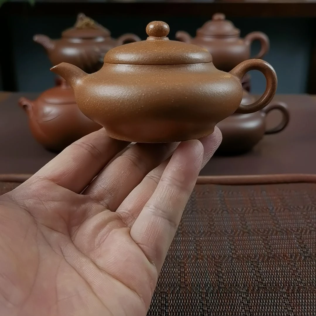 茶壶紫砂金降破虚扁130CC