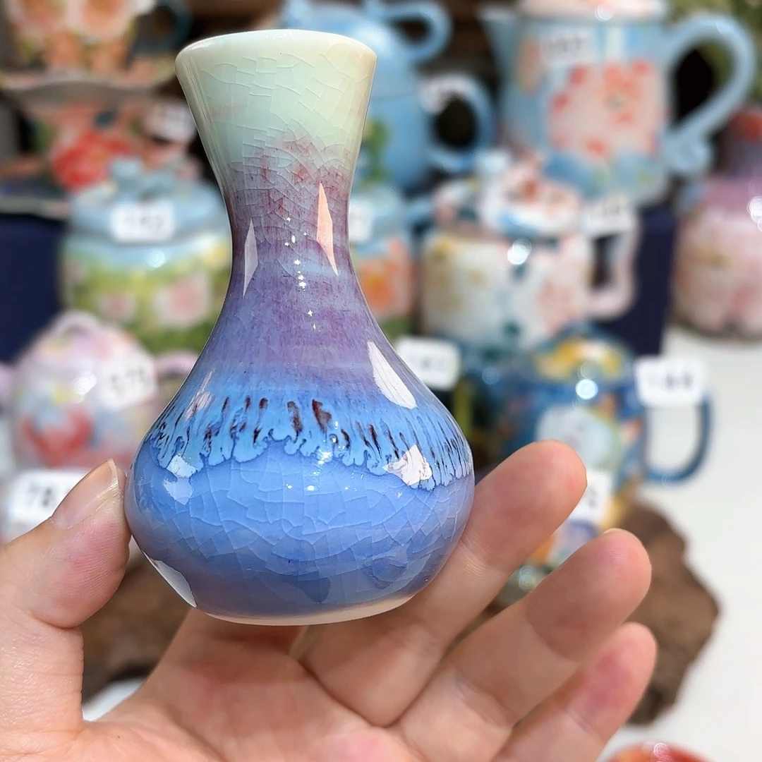 景德镇手绘高温釉下彩陶瓷茶具