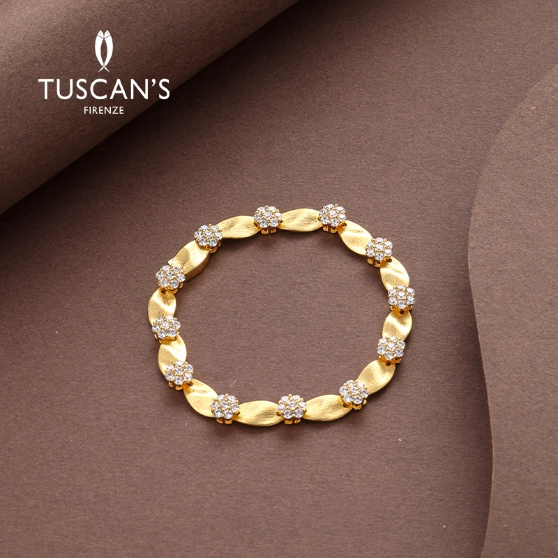 铜合金合成锆石手链 TUSCAN'S新款女复古新中式显白手饰时代双鱼